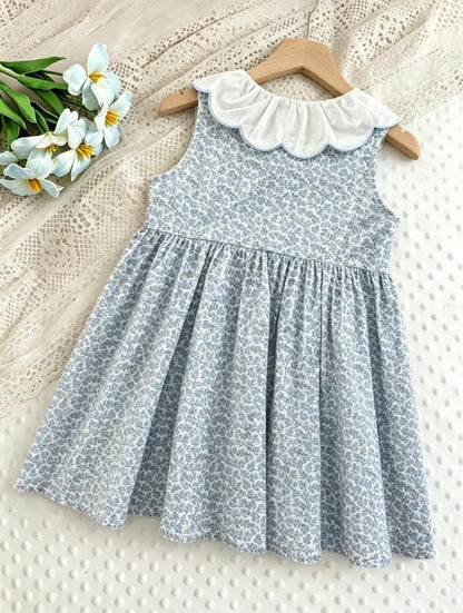 Vestido flores celestes