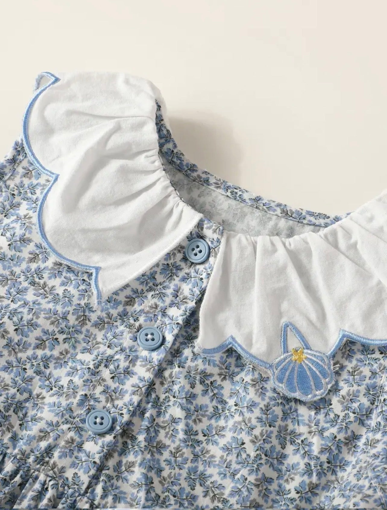 Vestido flores celestes