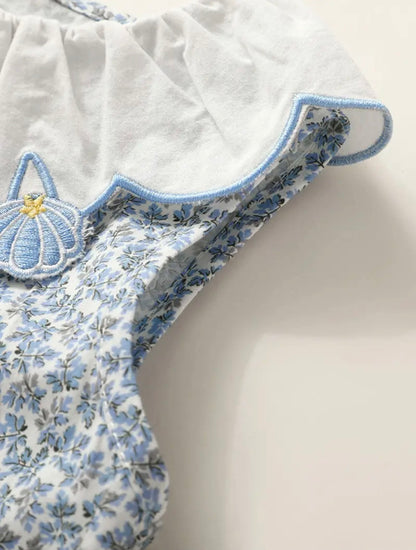 Vestido flores celestes