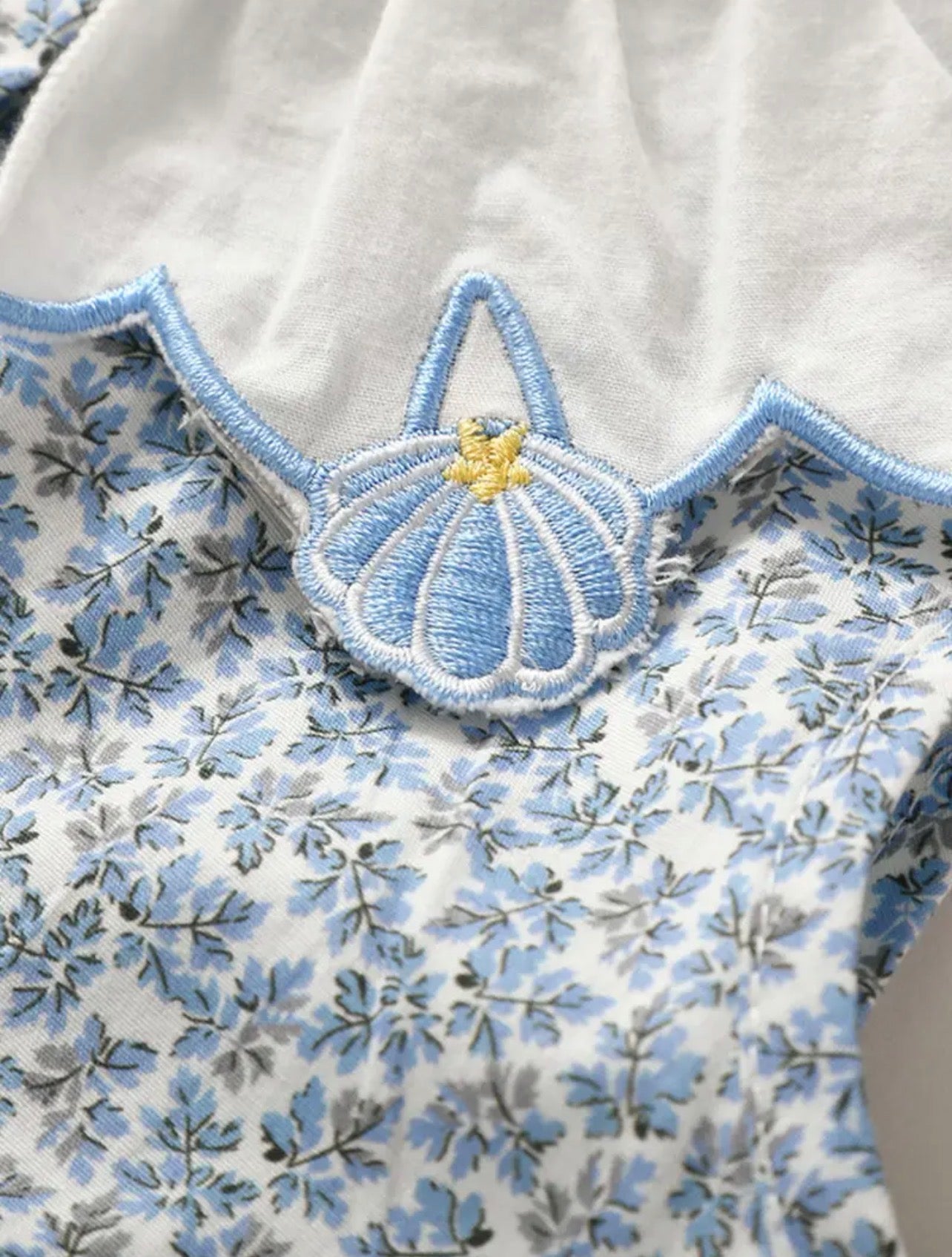 Vestido flores celestes